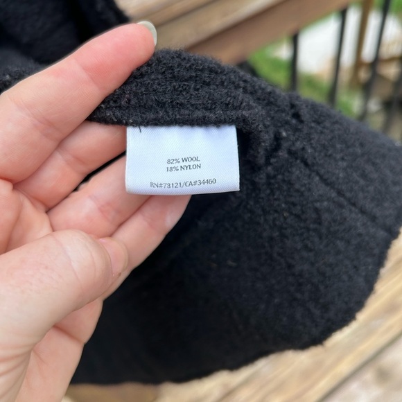 Eileen Fisher Boiled wool cardigan coat pockets - Picture 4 of 5